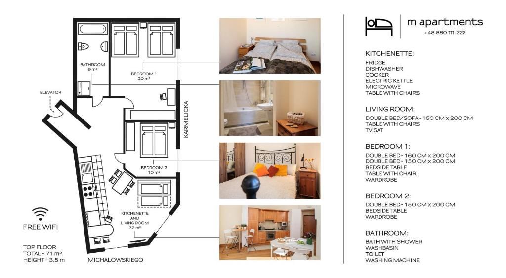 Апартаменты M Apartments Краков-51