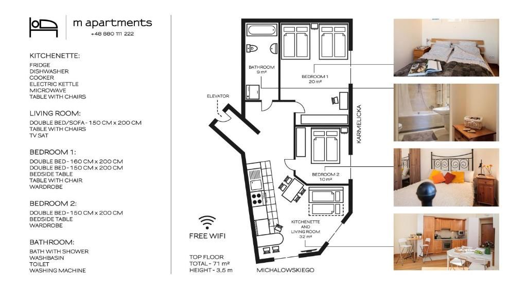 Апартаменты M Apartments Краков-88