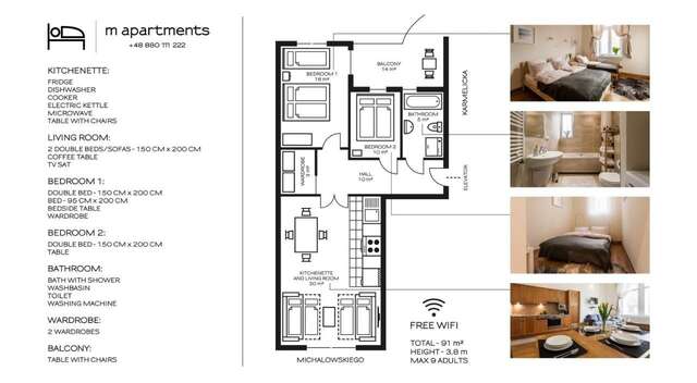 Апартаменты M Apartments Краков-12